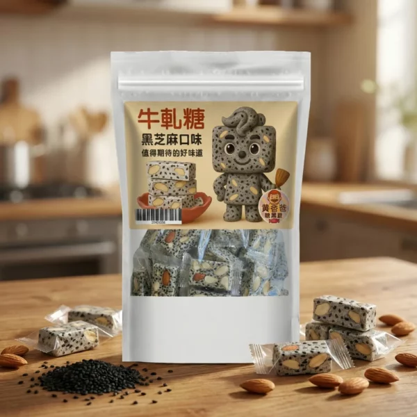 handmade-black-sesame-almond-nougat-01-yellowdaddy 黃爸爸 黑芝麻牛軋糖|手工醇厚香濃|中壢伴手禮推薦