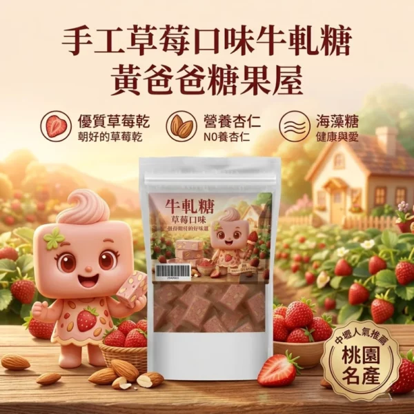 handmade-strawberry-almond-nougat-01-yellowdaddy 桃園中壢特產 | 職人手工草莓杏仁牛軋糖 - Q軟不黏牙 健康伴手禮首選