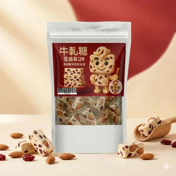 handmade-taiwan-nougat-cranberry-flavor-taoyuan-specialty-zhongli-gift-autumn-winter-limited-edition-01-yellowdaddy 黃爸爸 蔓越莓牛軋糖|手工低糖不黏牙|桃園伴手禮推薦