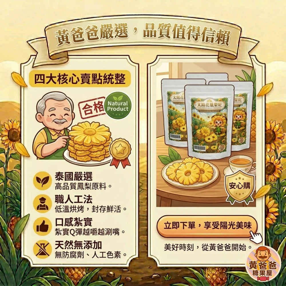 sunflower dried pineapple rings 07 yellowdaddy