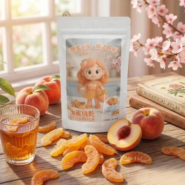 【黃爸爸糖果屋】精品厚切水蜜桃乾 100g｜果香濃郁 軟糯Q彈｜桃園伴手禮推薦