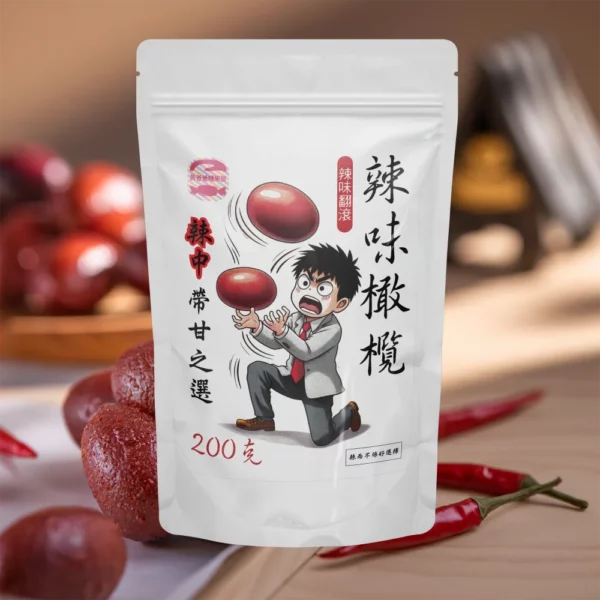 黃爸爸 辣味橄欖｜辣甜開胃蜜餞零嘴｜桃園伴手禮首選