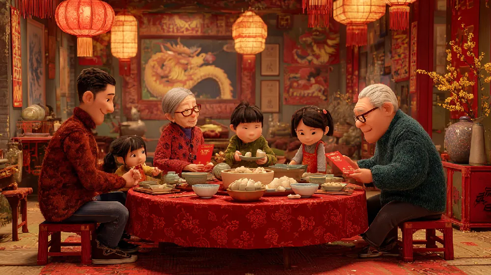 dragon year auspicious blessings collection 2024 traditional chinese new year 02 yellowdaddy