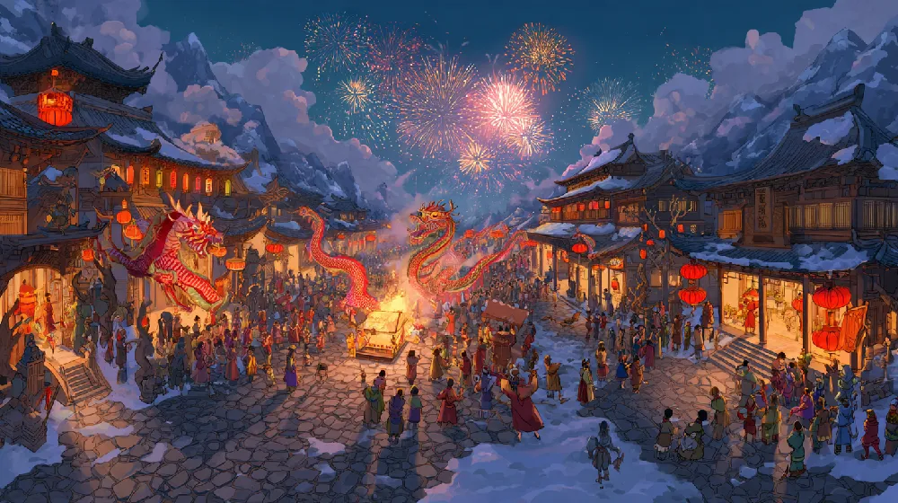 dragon year auspicious blessings collection 2024 traditional chinese new year 08 yellowdaddy