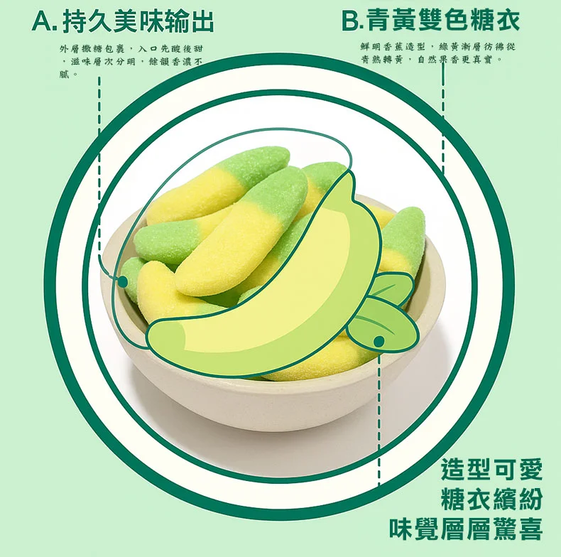 banana gummy candy sweet flavor party treats kids favorite 05 yellowdaddy