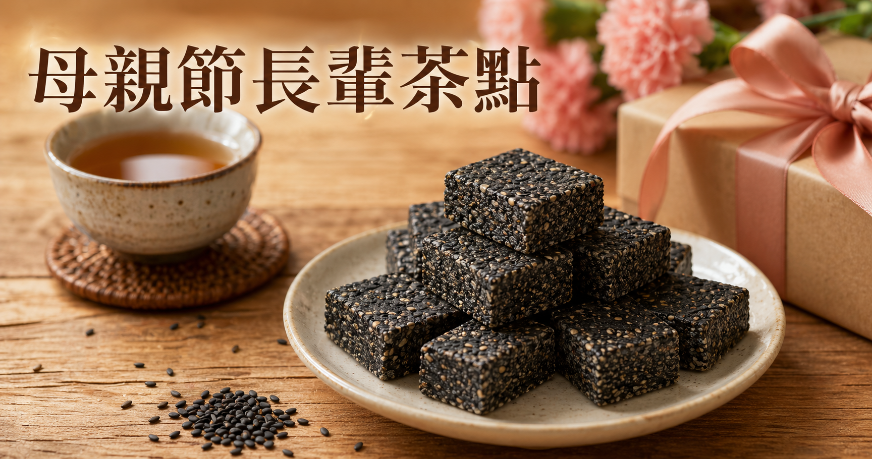 黃爸爸黑芝麻軟糖母親節長輩茶點商品首圖