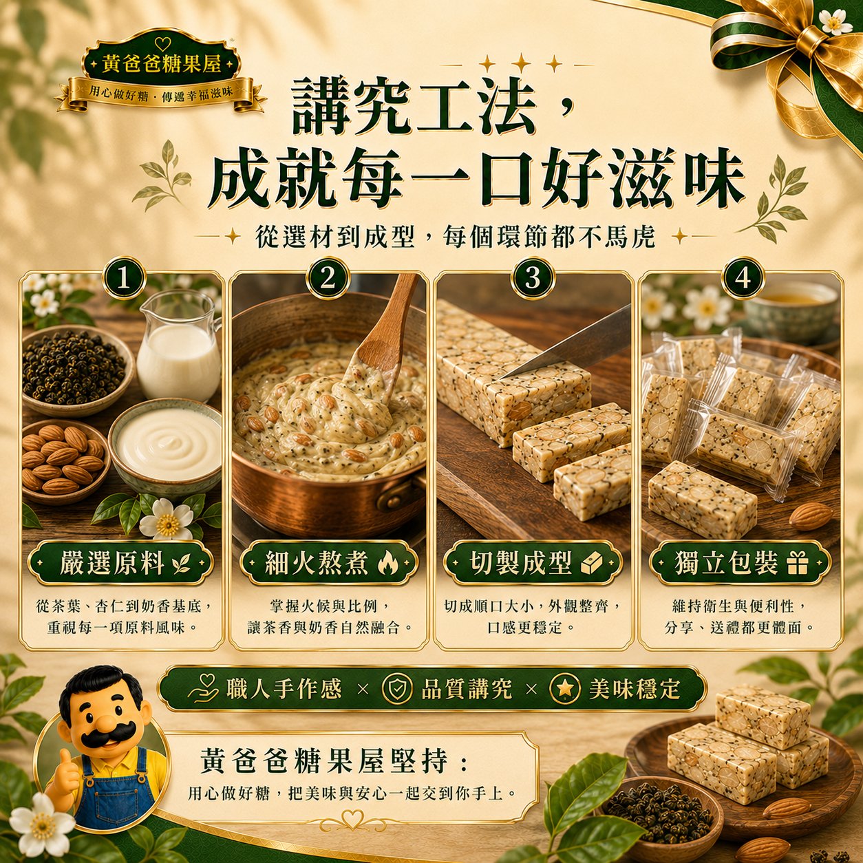 紅烏龍牛軋糖 6 紅烏龍牛軋糖製作工法