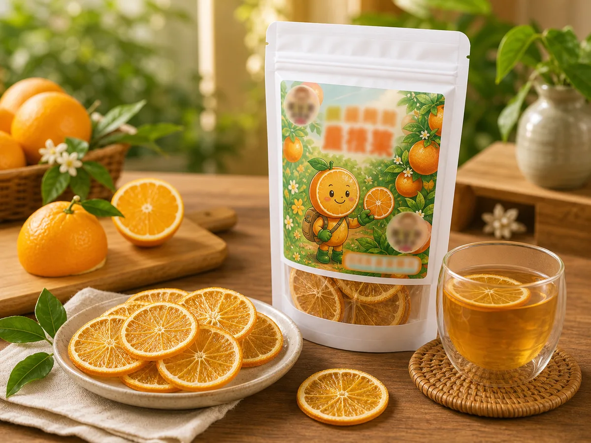 夏天泡茶配什麼點心?萊姆片、柳橙乾、紅烏龍牛軋糖的清爽搭配 2 夏天茶點先從清爽果香開始,黃爸爸糖果屋商品搭配情境