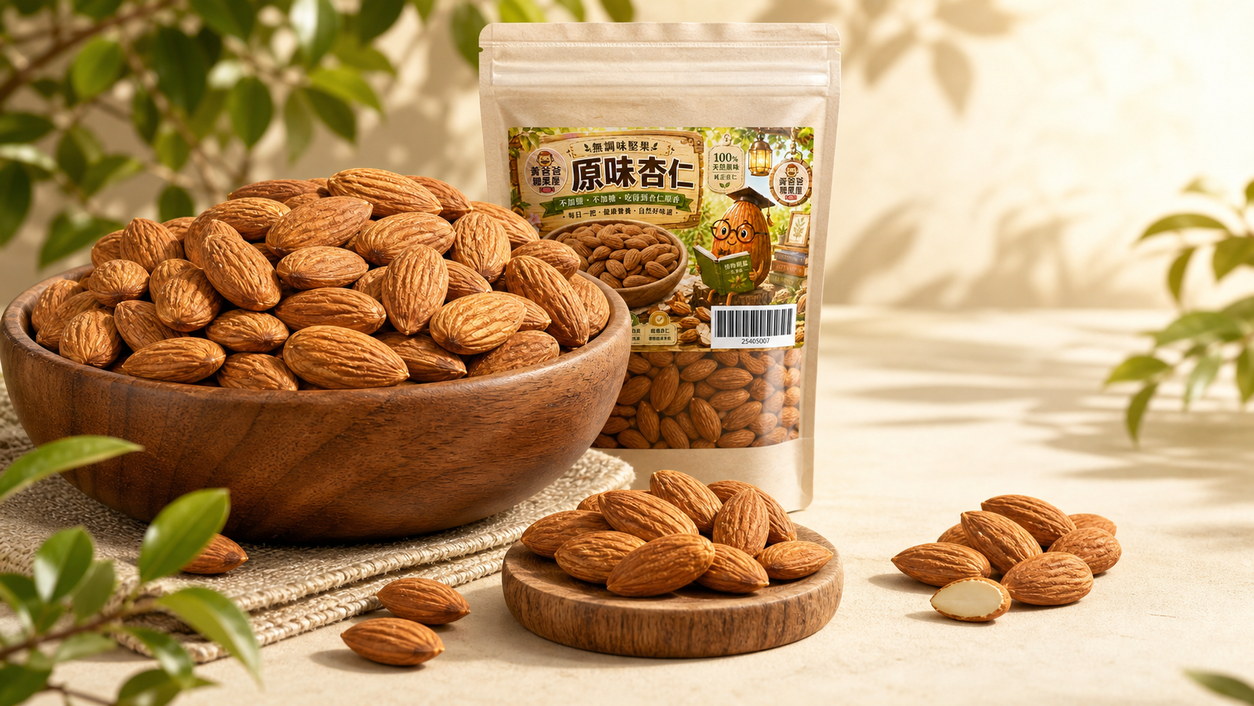 原味杏仁商品亮點，完整顆粒與原味杏仁香 縮圖