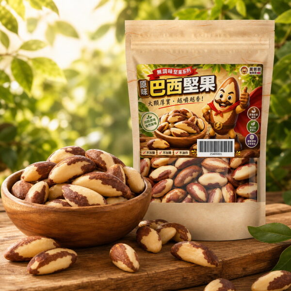 黃爸爸原味巴西堅果,低溫烘焙、不加鹽、不加糖、不油炸 黃爸爸原味巴西堅果,低溫烘焙、不加鹽、不加糖、不油炸