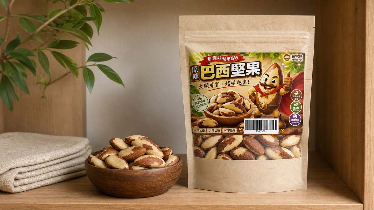 黃爸爸 原味巴西堅果|低溫烘焙無調味|桃園中壢堅果推薦 18 原味巴西堅果夾鏈包裝與保存提醒