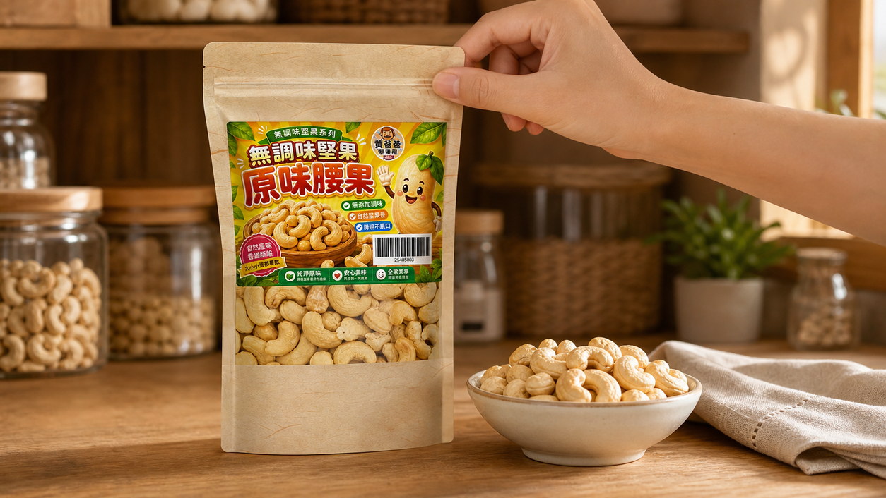 黃爸爸 原味腰果|低溫烘焙無調味|桃園中壢堅果推薦 18 原味腰果夾鏈包裝與乾燥保存提醒