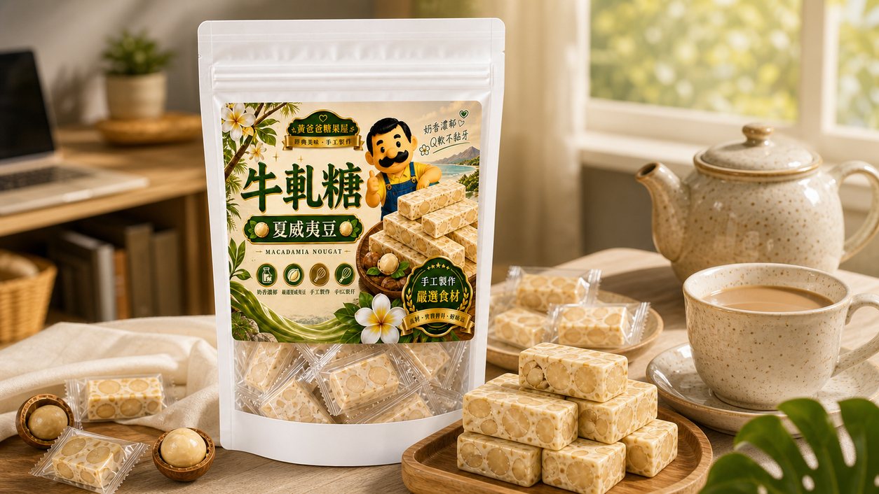 黃爸爸夏威夷豆牛軋糖|Q軟不黏牙|桃園中壢伴手禮 11 夏威夷豆牛軋糖適合情境