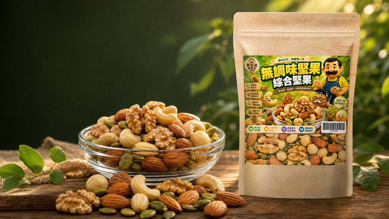 黃爸爸原味綜合堅果官方賣場購買引導 縮圖