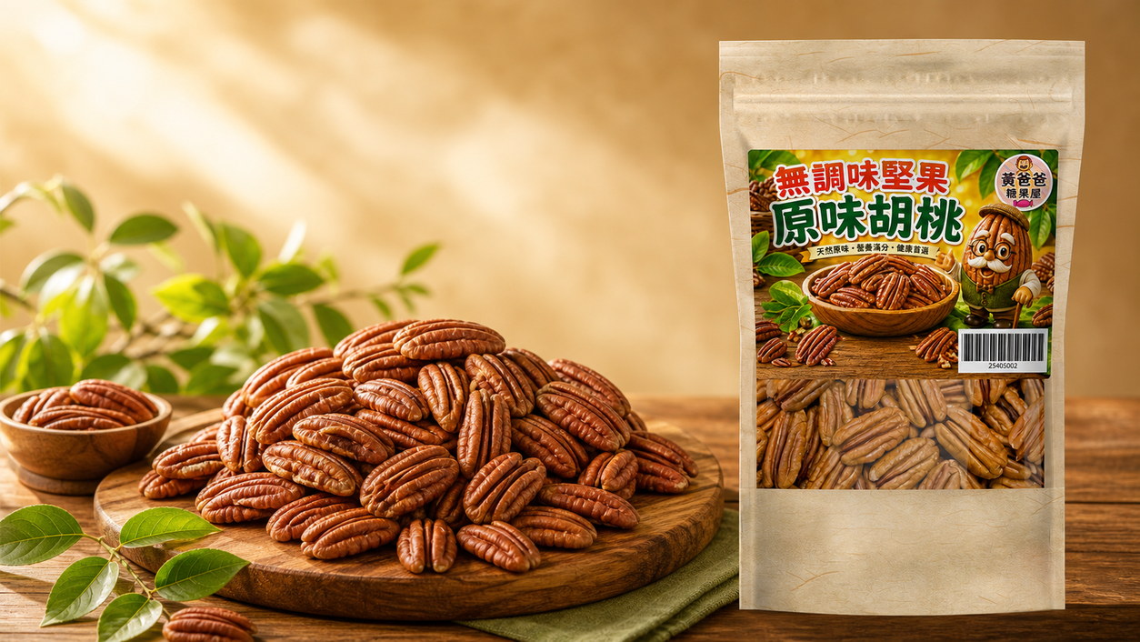 黃爸爸 原味胡桃 Pecan|低溫烘焙無調味|桃園中壢堅果推薦 19 黃爸爸原味胡桃 Pecan 官方賣場購買引導