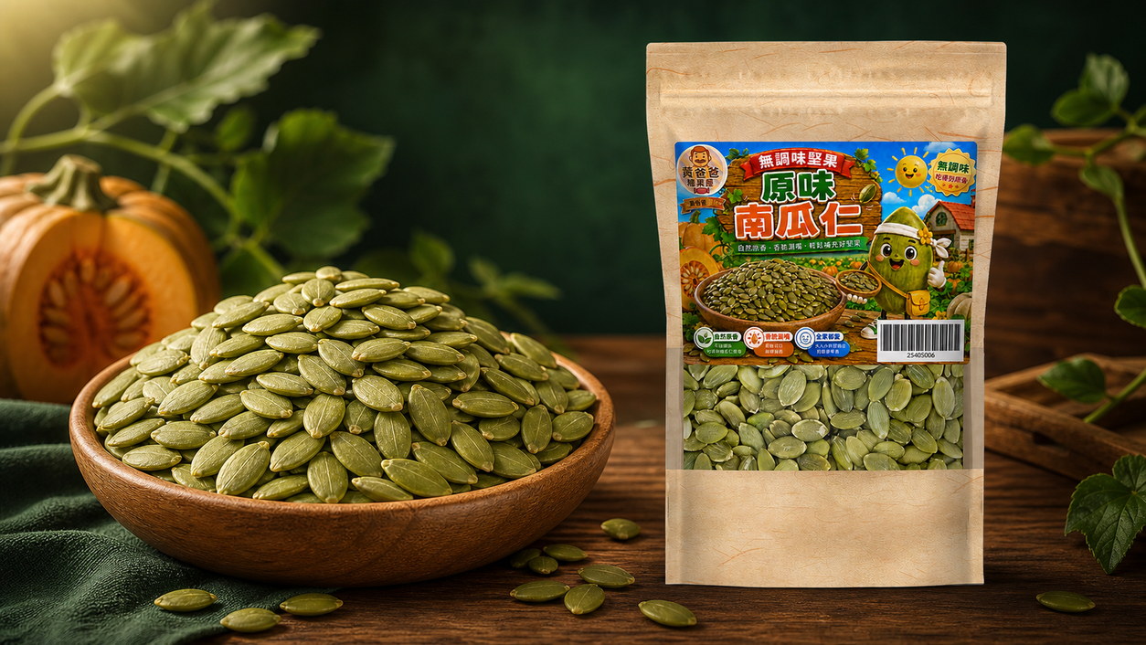 黃爸爸 原味南瓜仁|低溫烘焙無調味|桃園中壢堅果推薦 19 黃爸爸原味南瓜仁官方賣場購買引導