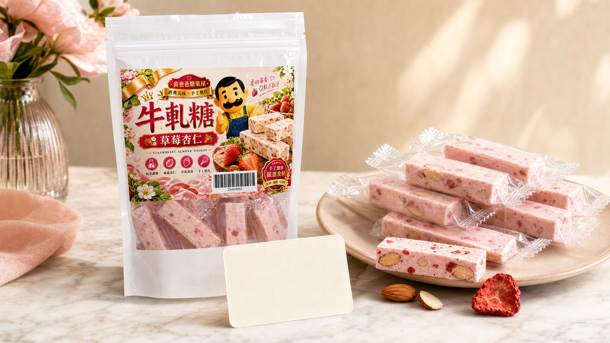 黃爸爸 幸福草莓杏仁牛軋糖|莓香杏仁|中壢伴手禮 18 幸福草莓杏仁牛軋糖購買須知與貼心提醒