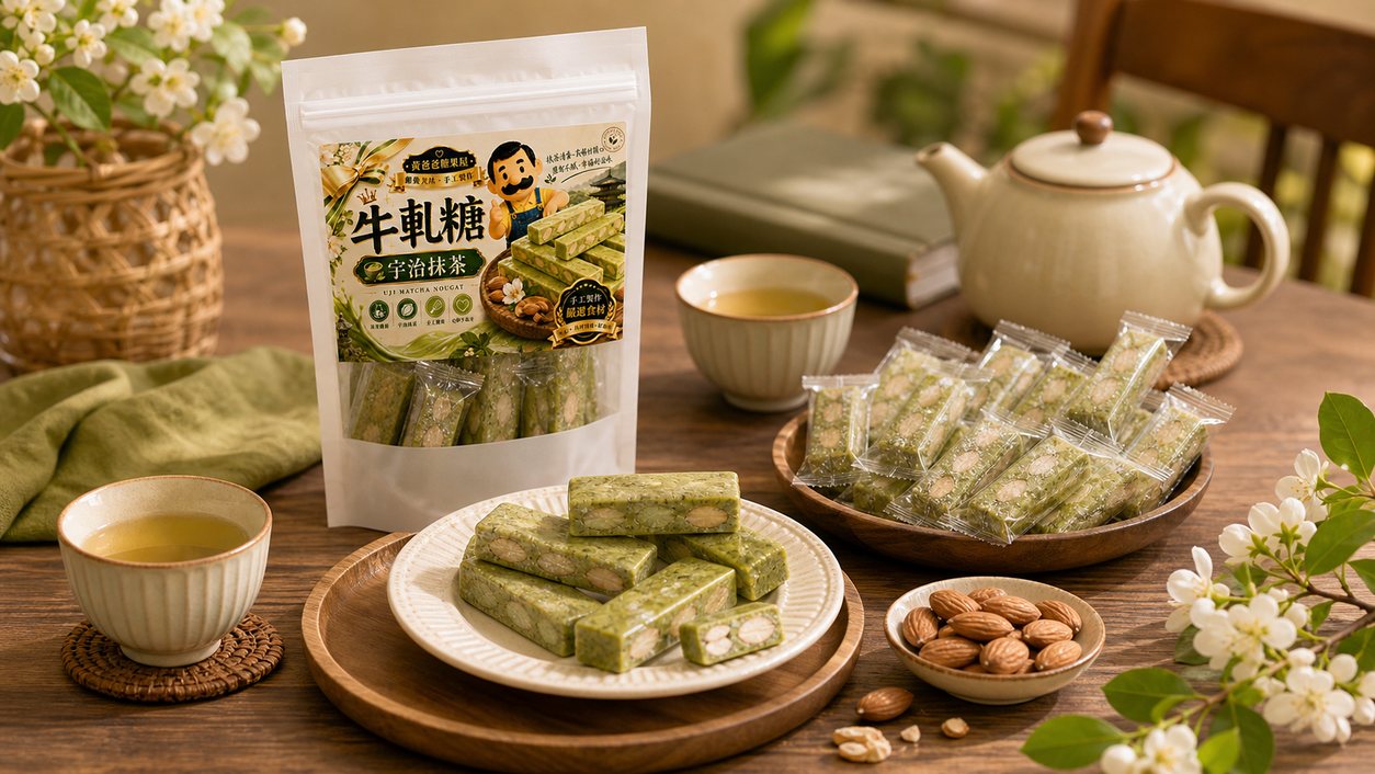 宇治抹茶牛軋糖適合午茶分享、辦公室點心與中壢桃園伴手禮 縮圖