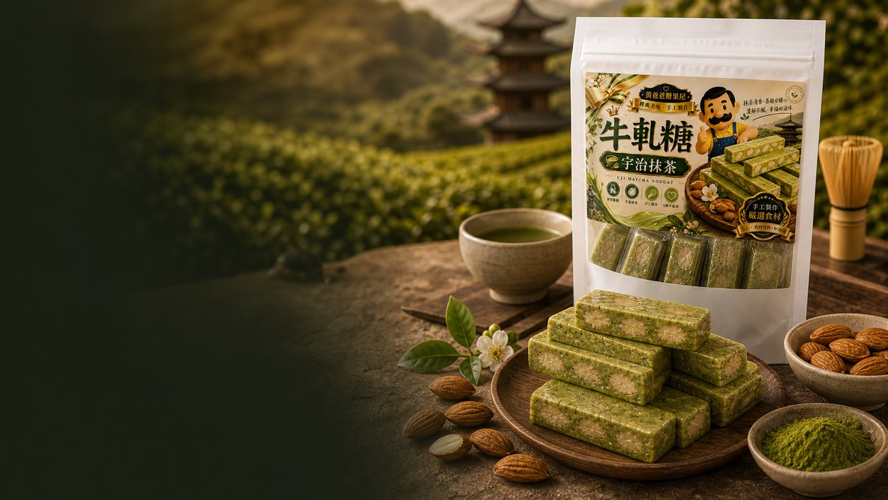 黃爸爸宇治抹茶牛軋糖總結賣點與官方賣場購買引導 縮圖
