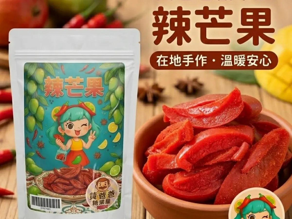 黃爸爸愛文芒果乾官方商品參考圖