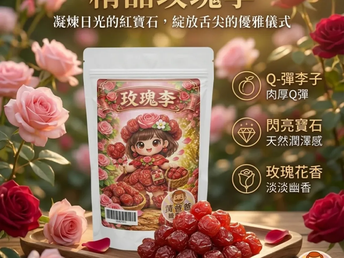 同事轉職送什麼比較剛好?辦公室分享小禮搭配 3 黃爸爸精品玫瑰李官方商品參考圖