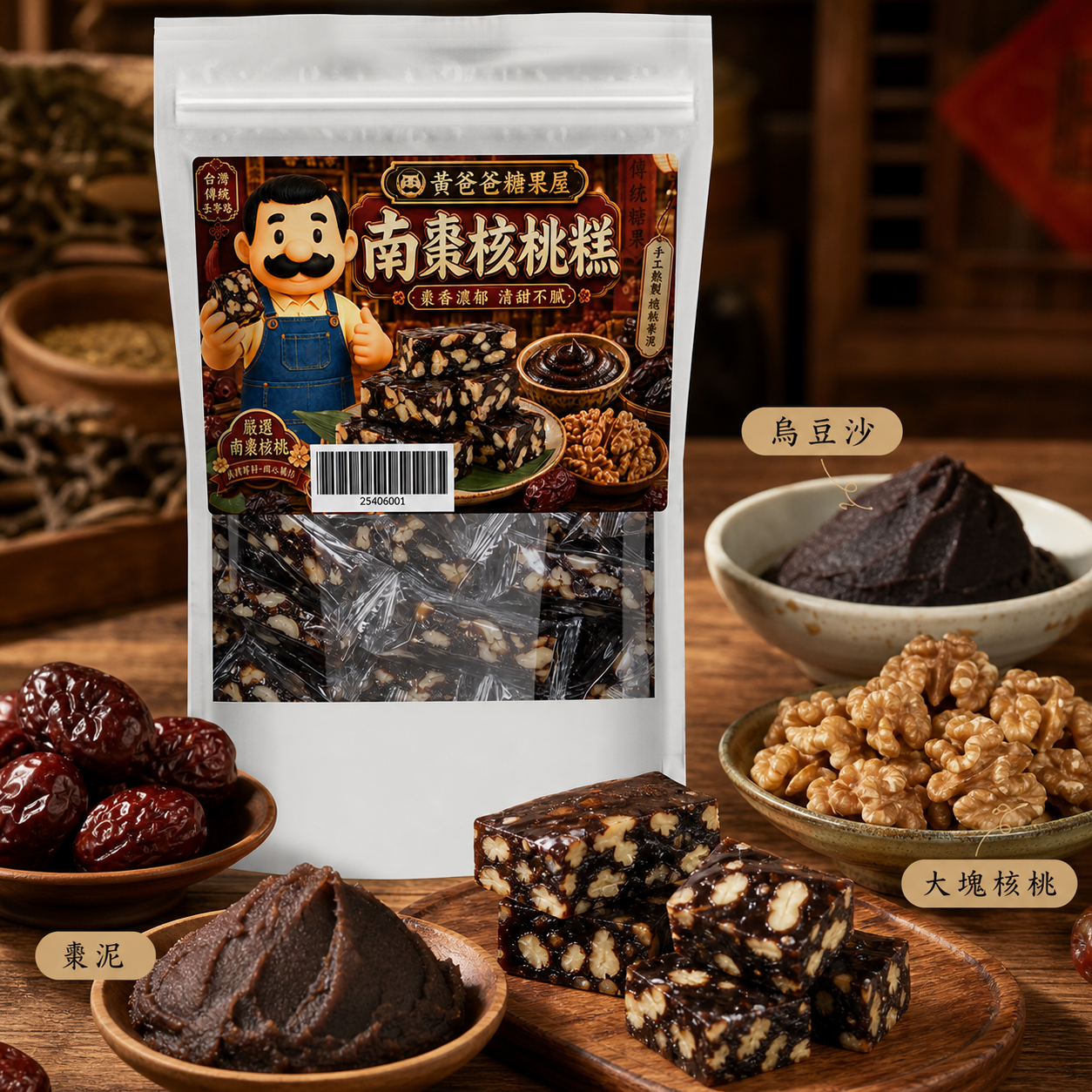 黃爸爸 南棗核桃糕 4 南棗核桃糕原料特色